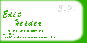 edit heider business card